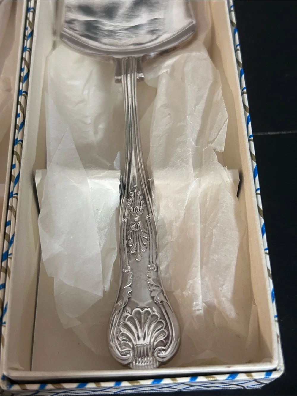 Vintage EPNS Sheffield England Serving Spoon & Pie Server Set w/ Original Boxes